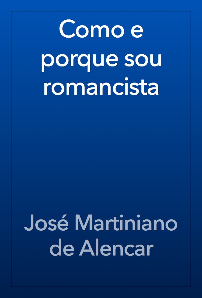 Capa do livro Como e por que sou Romancista