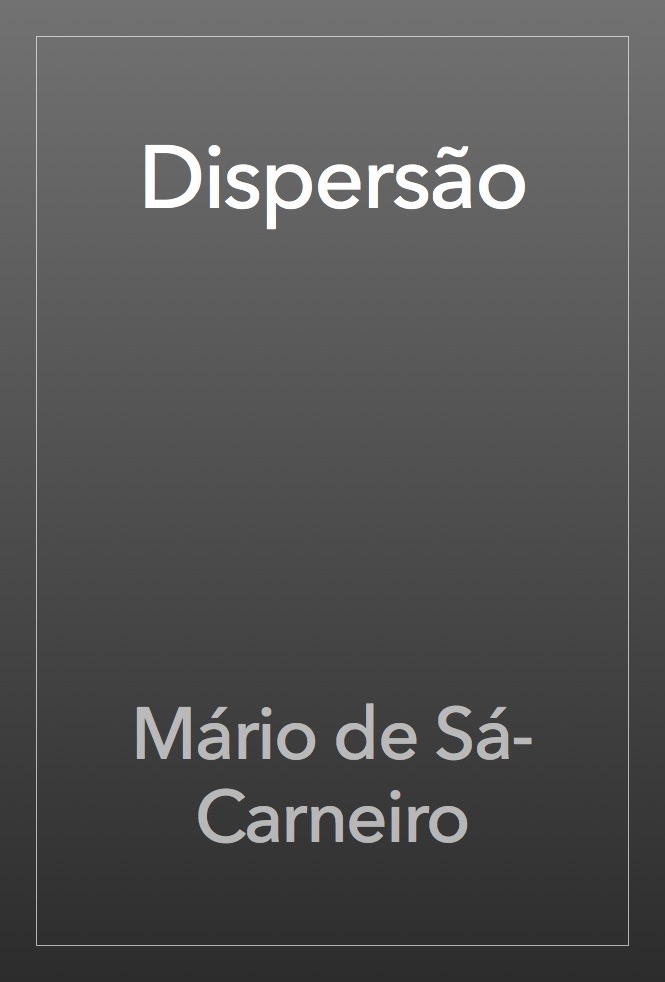 Capa do livro Dispersão